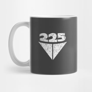 225 Aussie Valiant Badge (Worn White on Asphalt) Mug